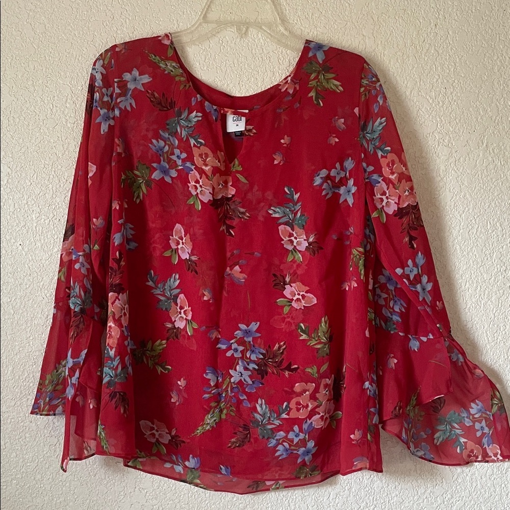 Cabi Floral Blouse